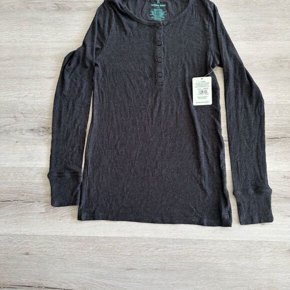 Tommy John Downtime Henley Charcoal Heather S‎ NWT - Picture 5 of 7